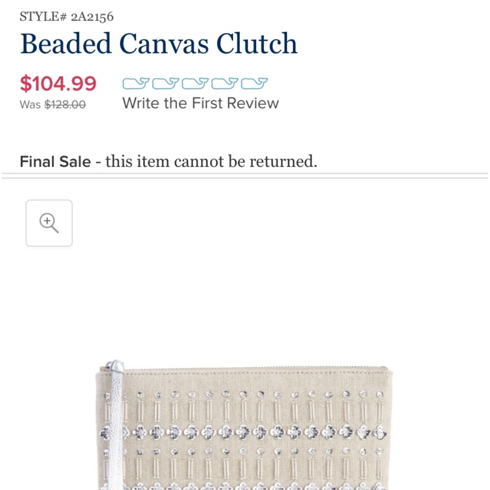 Vineyard Vines Beaded Canvas Clutch - Picture 8 of 8